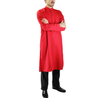 Hijaz Men's Embroidered Cherry Red Kurta Wrinkle Free Cotton Throbe Long Tunic