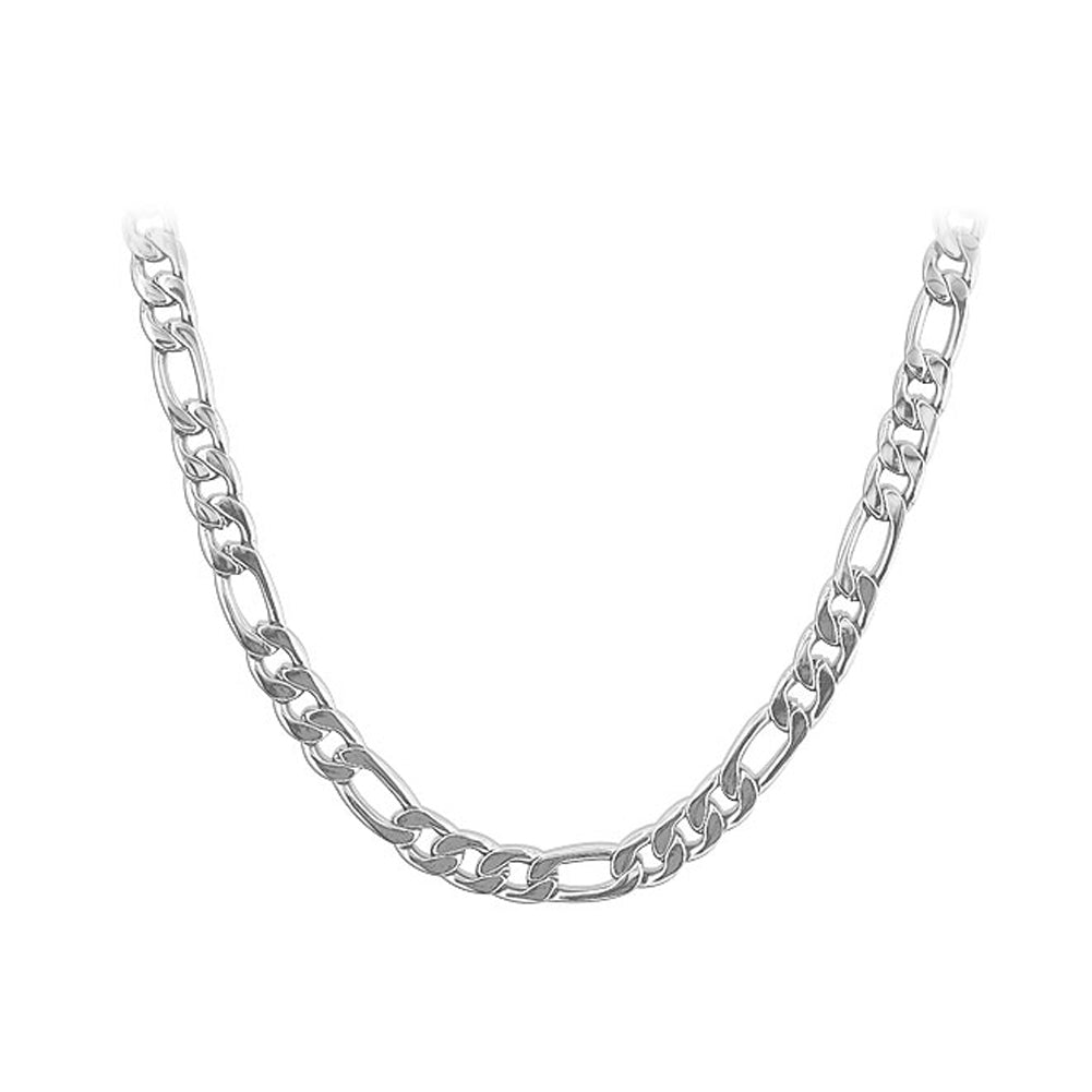 Men's Stainless Steel wide Figaro Chain Necklace ANNK007