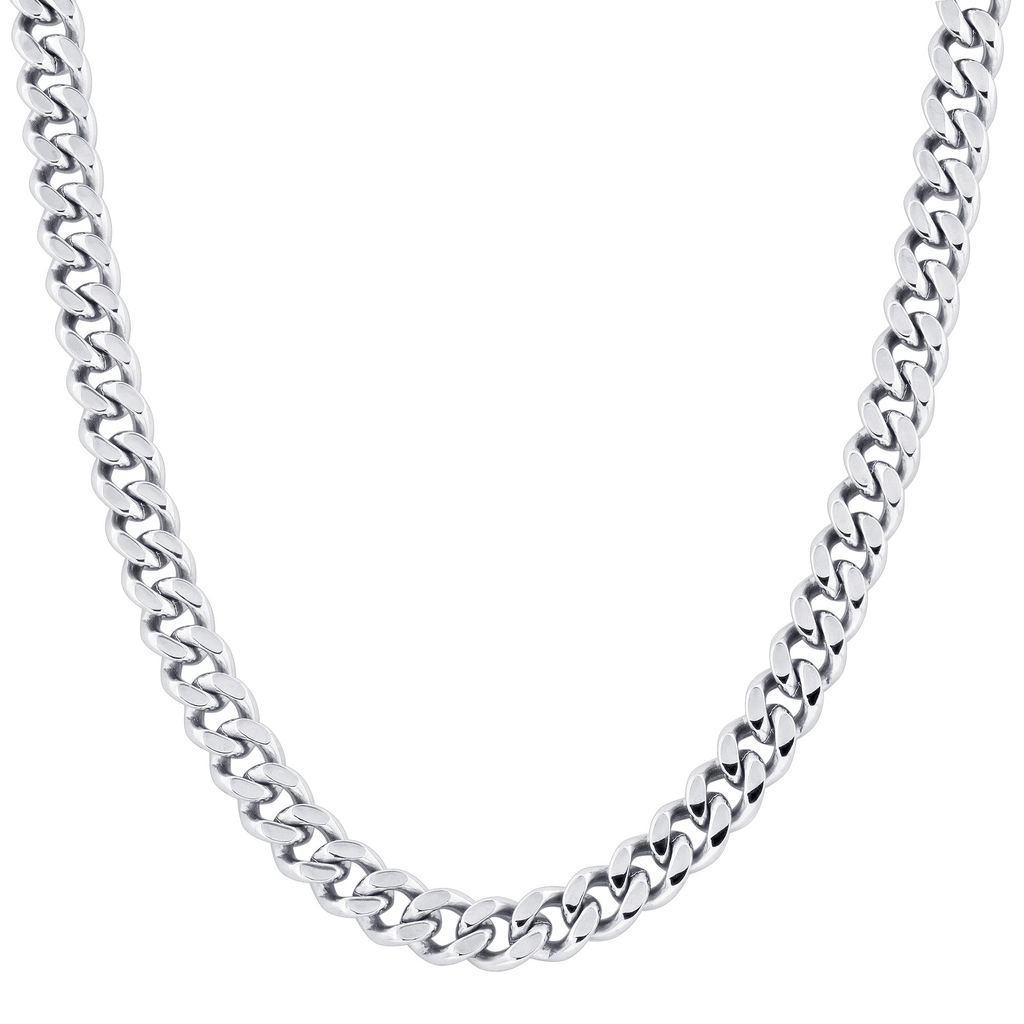 Men's Stainless Steel 9.5mm Curb Chain Necklace
