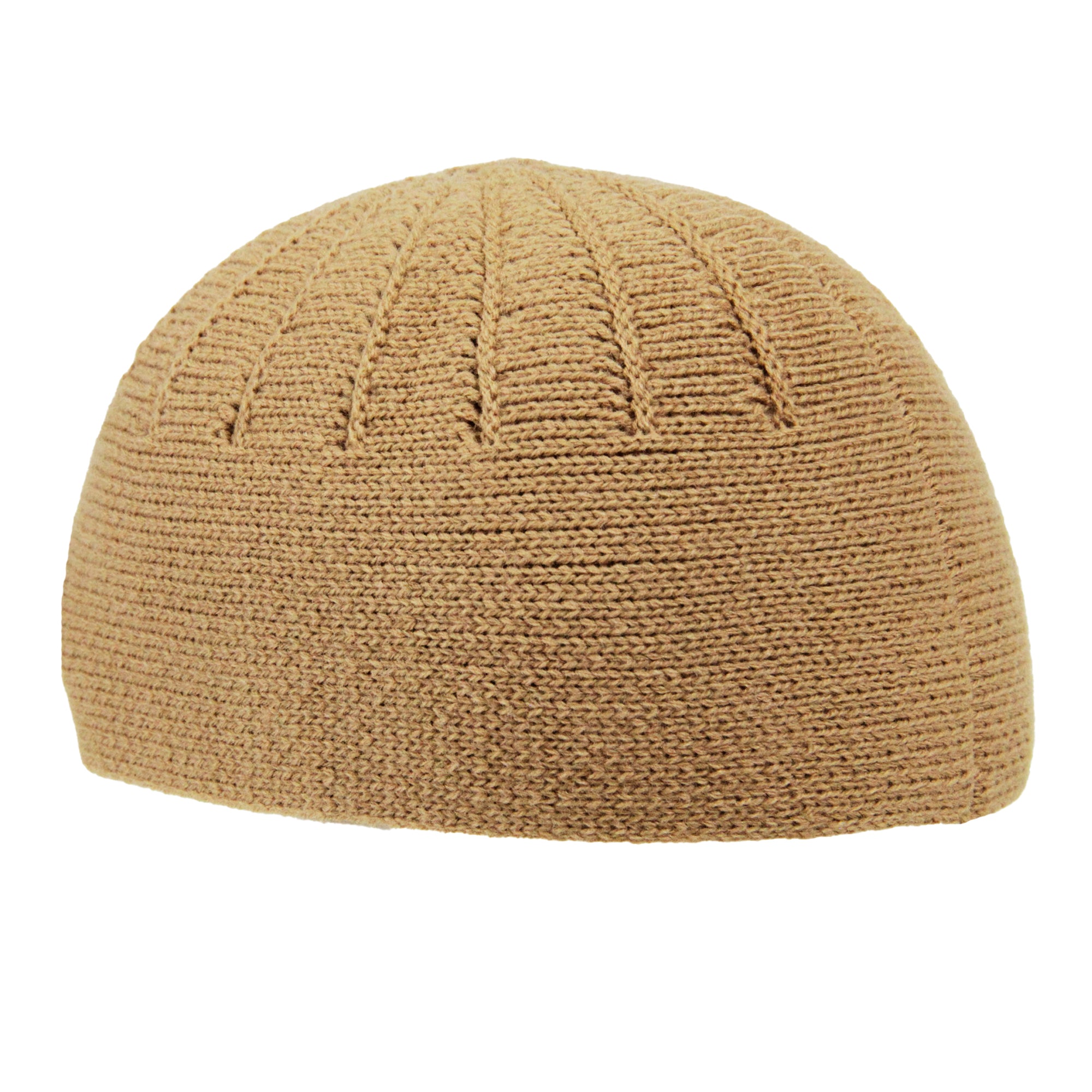 Hijaz Tan Wool Kufi Skull Cap Beanie for Men KH597 – Muslim American