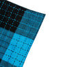 Turquoise and Black Plaid Checkered Design Rectangle Women's Scarf with Tassles - Hijaz