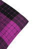Purple and Black Plaid Checkered Design Rectangle Women's Scarf with Tassles - Hijaz