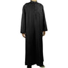 Black Relax Loose Fit Long Sleeve Men's Formal Thobe Cotton Arab Robe - Hijaz