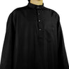 Black Relax Loose Fit Long Sleeve Men's Formal Thobe Cotton Arab Robe - Hijaz
