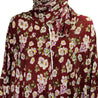 One Size Red Floral Women's Loose Prayer Clothes Abaya Gown With Head Wrap Hijab - Hijaz
