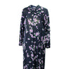 One Size Navy Blue Women's Loose Prayer Clothes Abaya Gown With Head Wrap Hijab - Hijaz