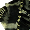 Black and Tan Shemagh Tactical Desert Scarf Keffiyeh with Tassles - Hijaz
