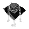 White and Black Large Palm Tree Fashion Shemagh Tactical Desert Scarf Keffiyeh - Hijaz