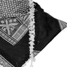 White and Black Small Palm Tree Fashion Shemagh Tactical Desert Scarf Keffiyeh - Hijaz