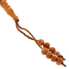99 Count Translucent Red-Orange and White Rosary Prayer Bead Tasbih with Seperatory Beads - Hijaz