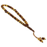 99 Count Brown and yellow Rosary Prayer Bead misbaha - Hijaz