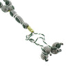 33 Count Forest Green Rosary Prayer Bead Tasbih with Horizontal Sliver Stripe Design - Hijaz