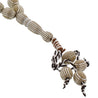 33 Count Warm Gray Rosary Prayer Bead Misbaha with Horizontal Silver Stripe Design - Hijaz