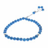 33 Blue Marble Glass Bead Tasbih Rosary Prayer Beads Bracelets With Metal - Hijaz