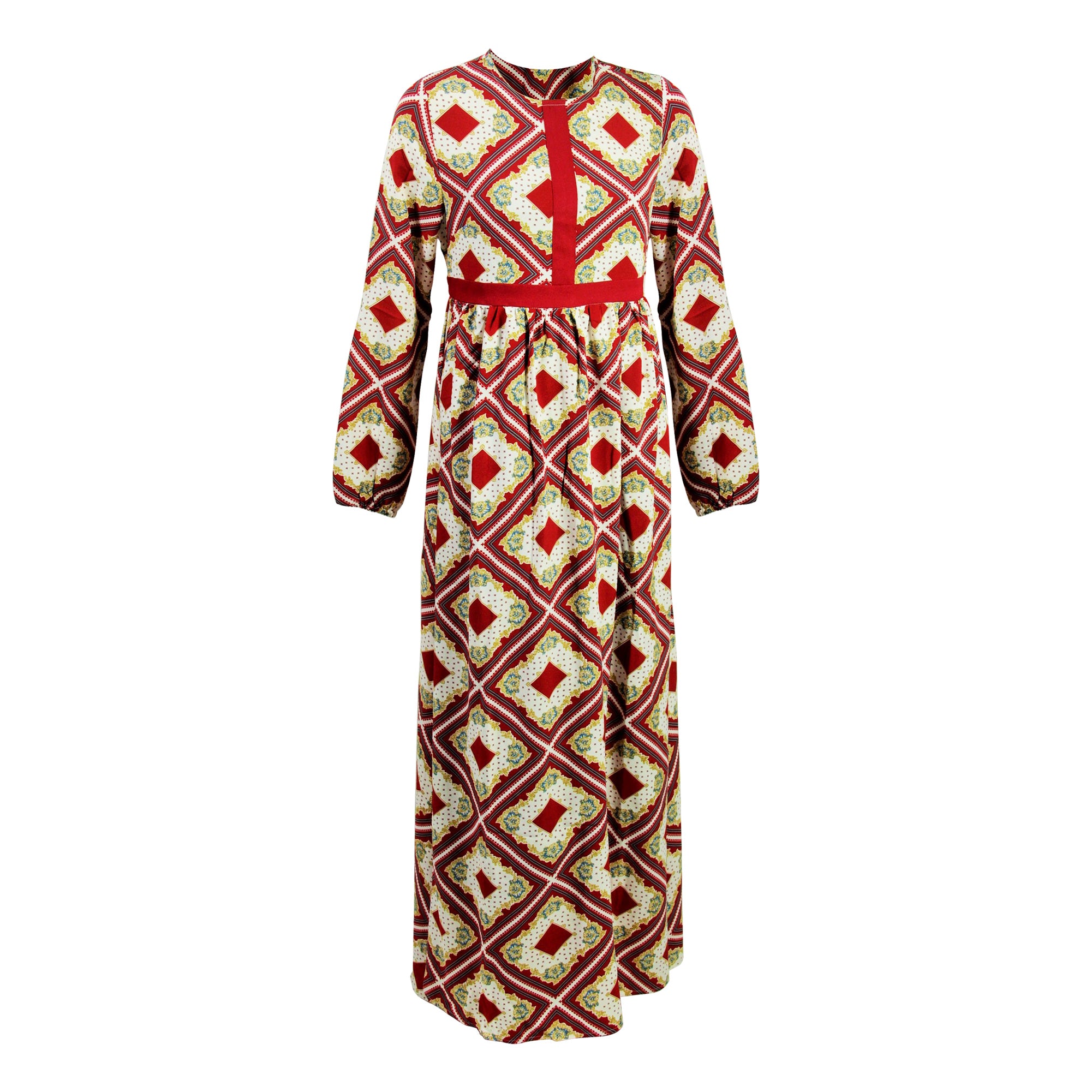 Hijaz Royal Red and Gold Women's Modern Abaya