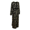 Black and Gold Women's Modest Modern Abaya Maxi Party Dress - Hijaz