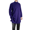 Hijaz Men's Embroidered Midnight Blue Kurta Wrinkle Free Cotton Throbe Short Tunic