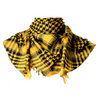 Black and Yellow Checkered Design Shemagh Tactical Desert Turban Scarf Keffiyeh