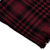 Wine Red Checkered Design Shemagh Tactical Desert Turban Scarf Keffiyeh