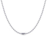 Stainless Steel 2mm Beads Chain Necklace 20" Long