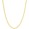 Gold Plated Stainless Steel 2.3mm Diamond-cut Rope Chain Necklace