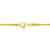 Gold Plated Stainless Steel 2.3mm Diamond-cut Rope Chain Necklace