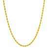 Stainless Steel Gold Plated 4mm Diamond-cut Rope Chain Necklace