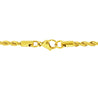 Stainless Steel Gold Plated 4mm Diamond-cut Rope Chain Necklace