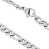 Stainless Steel 5mm wide Figaro Chain Necklace