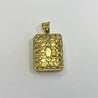 925 Sterling Silver Yellow Gold Rhodium Plated CZ Cubic Zirconia Allah pendant