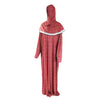One Size Red Blossom Loose Adult Prayer Clothes Abaya Gown With Head attached Hijab