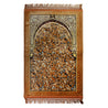 Hijaz Turkish Floral Archway Gold Border Soft janamaz Padded Prayer Rug