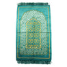 Teal Turquoise Thin Turkish Soft Prayer Mat Sajada Janamaz Muslim Meditation Rug