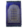 Blue Thin Turkish Soft Prayer Mat Sajada Janamaz Muslim Meditation Rug
