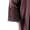 Hijaz Magenta Red Korean Cotton Emirati Abaya Arab Dress with Embroidered Sleeves