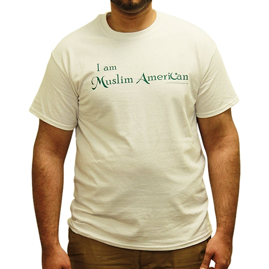 White Short Sleeve "I am Muslim American" - Statement T-Shirts - Hijaz