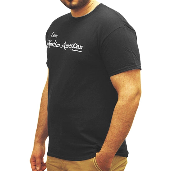 White Short Sleeve "I am Muslim American" - Statement T-Shirts - Hijaz