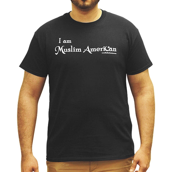 White Short Sleeve "I am Muslim American" - Statement T-Shirts - Hijaz
