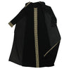 Women's Black Abaya Dress with Attached Covering and Gold Embroidered Patterns - Hijaz