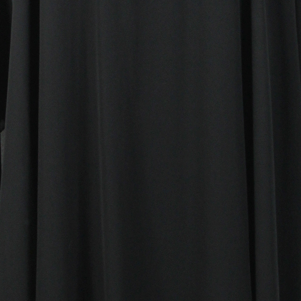 Removable Sheer Shroud and Embroidered Crest Two Piece Black Abaya Size 1 - Hijaz