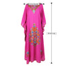 Poncho Style Magenta Color Abaya with Full Body Floral Embroidery - Hijaz
