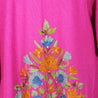 Poncho Style Magenta Color Abaya with Full Body Floral Embroidery
