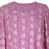 Pink Nightgown Abaya Dress with White Floral Embroidery and Scarf Included