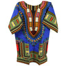 Boy's Dark Blue Traditional V-neck Dashiki with Double Pockets - Hijaz