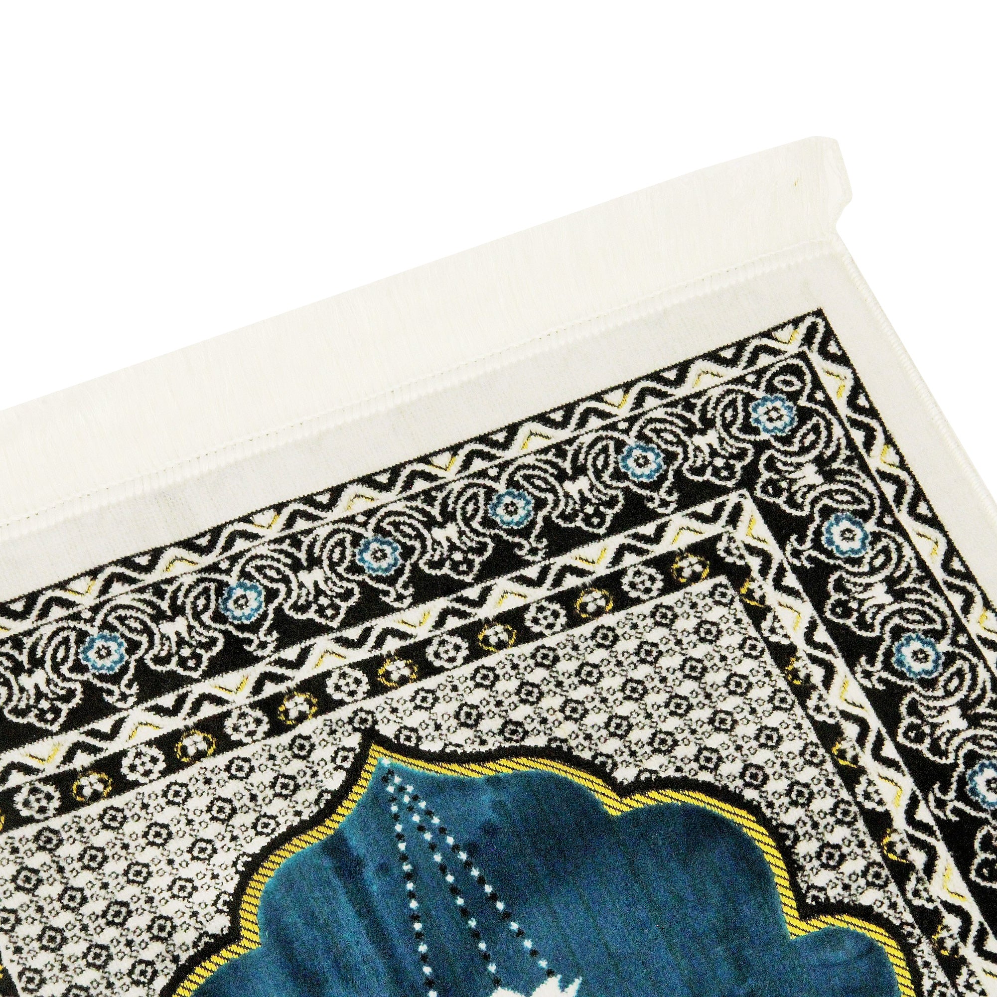 Fancy Thick Three Person Extra Large Family Lantern Prayer Rug Janamaz Sajada - Hijaz