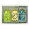 Fancy Thick Three Person Extra Large Family Jacquard Prayer Rug Janamaz Sajada - Hijaz
