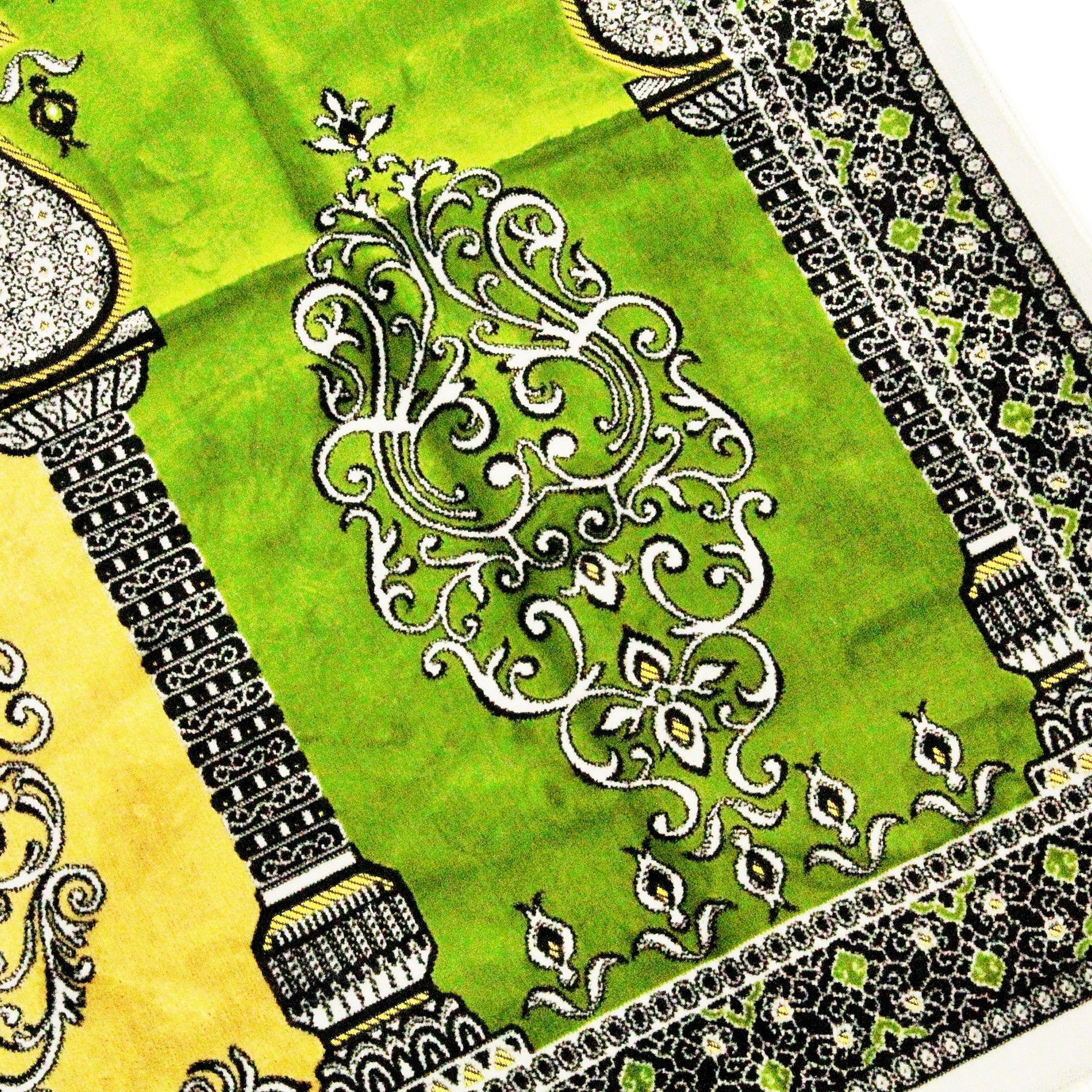 Fancy Thick Three Person Extra Large Family Chandelier Prayer Rug Janamaz Sajada - Hijaz