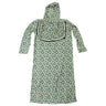 Girl's White Floral Women's Loose Prayer Clothes Abaya Gown With Hijab - Hijaz