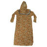 Girl's Orange Floral One Piece Abaya Prayer Clothes with Hijab Hood - Hijaz