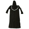 Girl's Black and Yellow Floral One Piece Abaya Prayer Clothes with Hijab Hood - Hijaz
